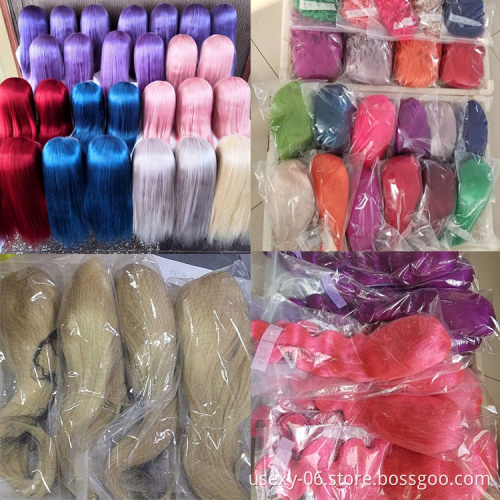 Pink Yellow Purple Blue Green Red Orange 613 Wigs For Black Women Human Hair Extension Wig Vendors Frontal Virgin Brazilian Wigs